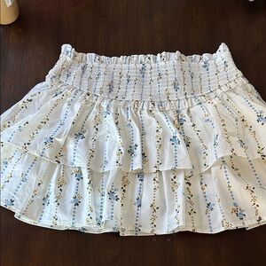 Floral White Skort